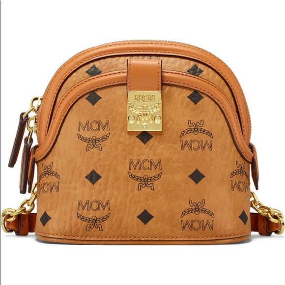 NEW! MCM Mini Anna Visetos Canvas Crossbody Bag - Picture 5 of 16